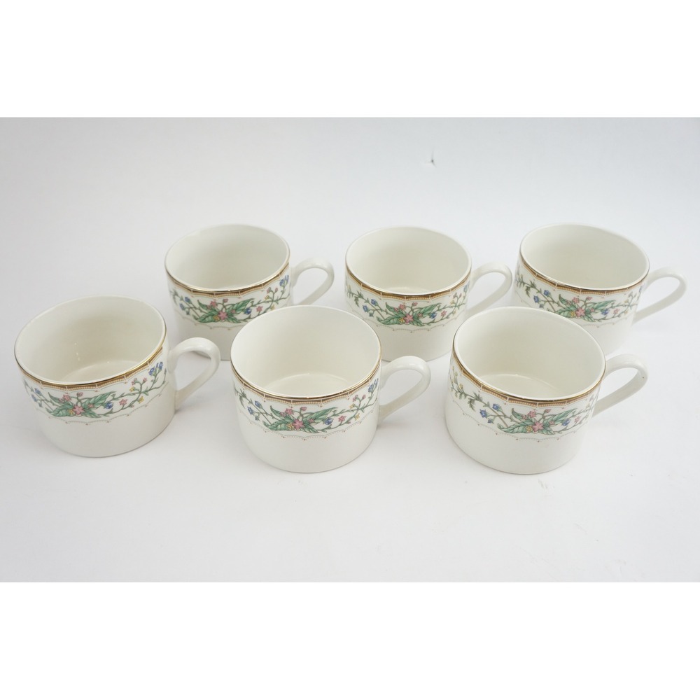 Farberware Wellesley Fine China Tea Coffee Cups‎ Set 6 Katherine Bobanovsky 486